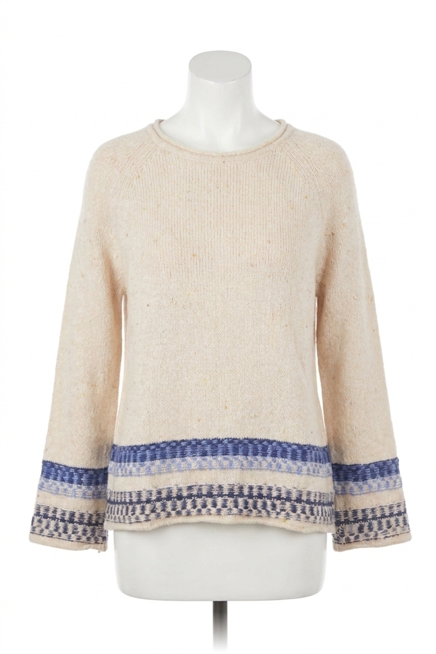 NEW HABITAT chic chalet nordic pullover sweater in dove